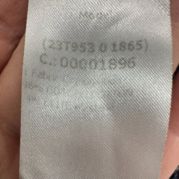 Christian Pellizzari Navy Blue Checkered Windowpane Peplum Crop Top Knit Blouse - Picture 3 of 5